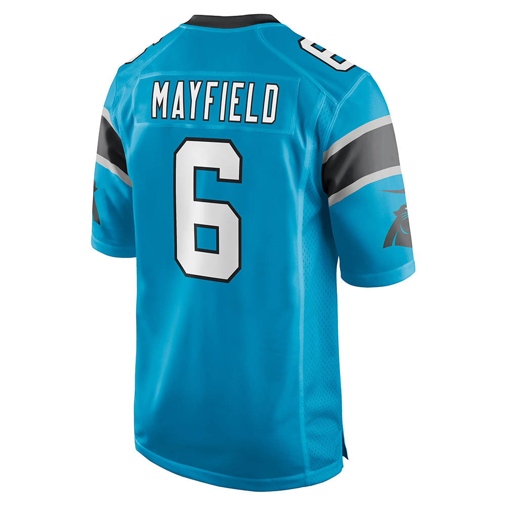 Men's Carolina Panthers Baker Mayfield Alternate Player Game Jersey Blue